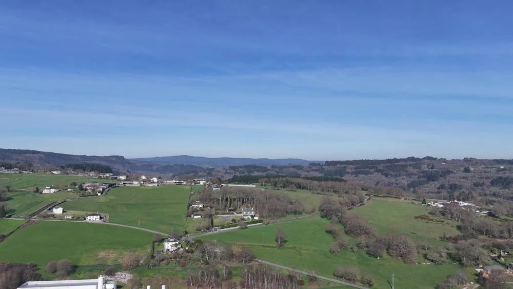 Vista aérea del paisaje rural de Lugo